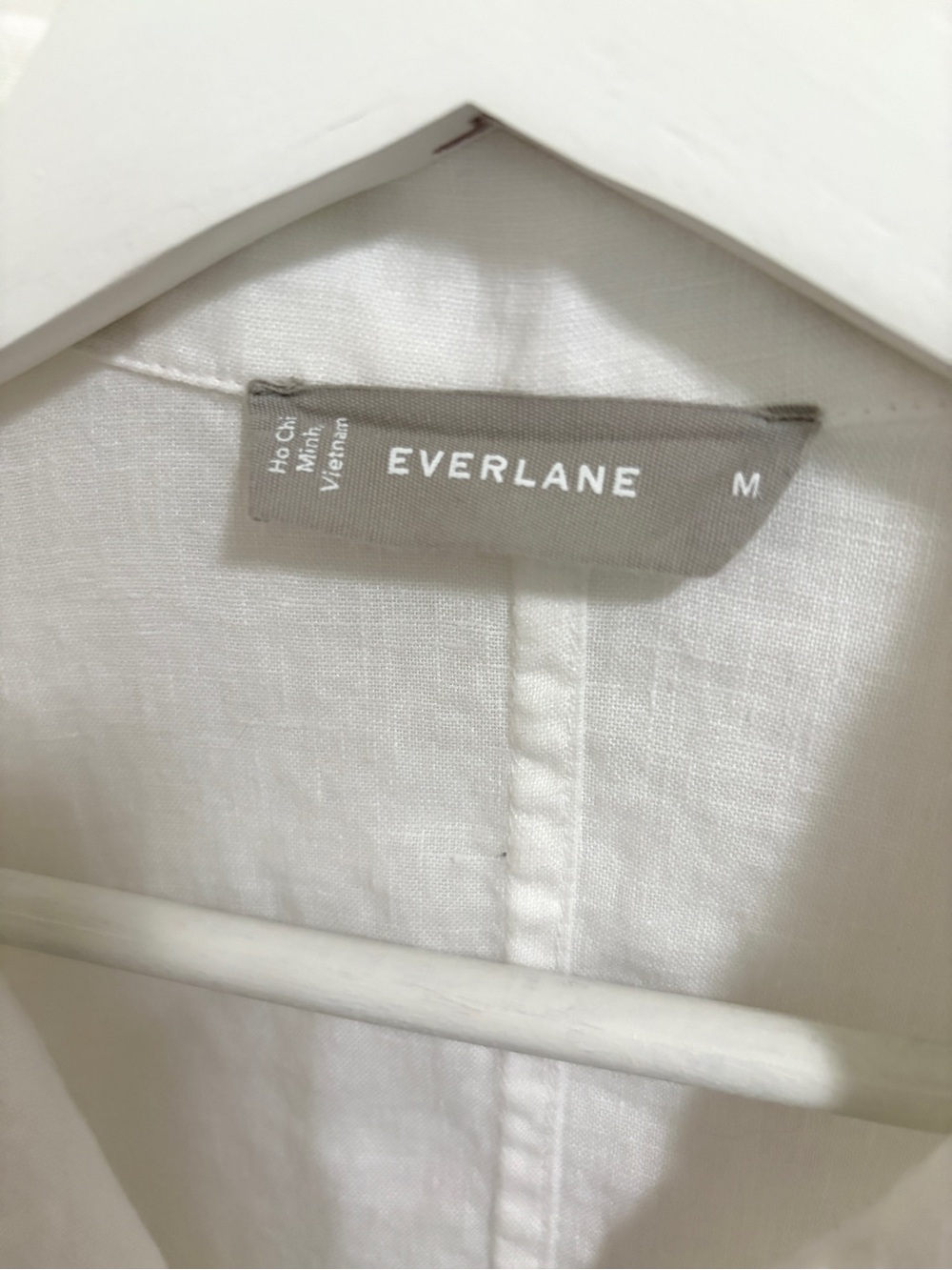 Everlane White Short-Sleeve Button Front Linen Shirt Size M - Picture 2 of 3
